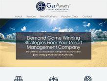Tablet Screenshot of getawaysresorts.com